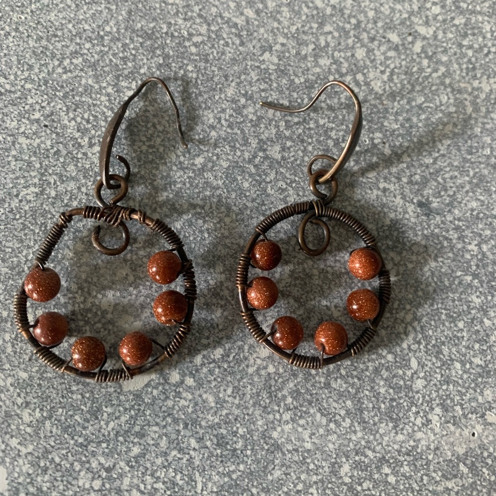 Circular Dangle Earrings - image 1